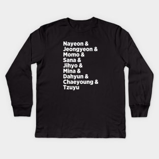 Twice - Names Kids Long Sleeve T-Shirt